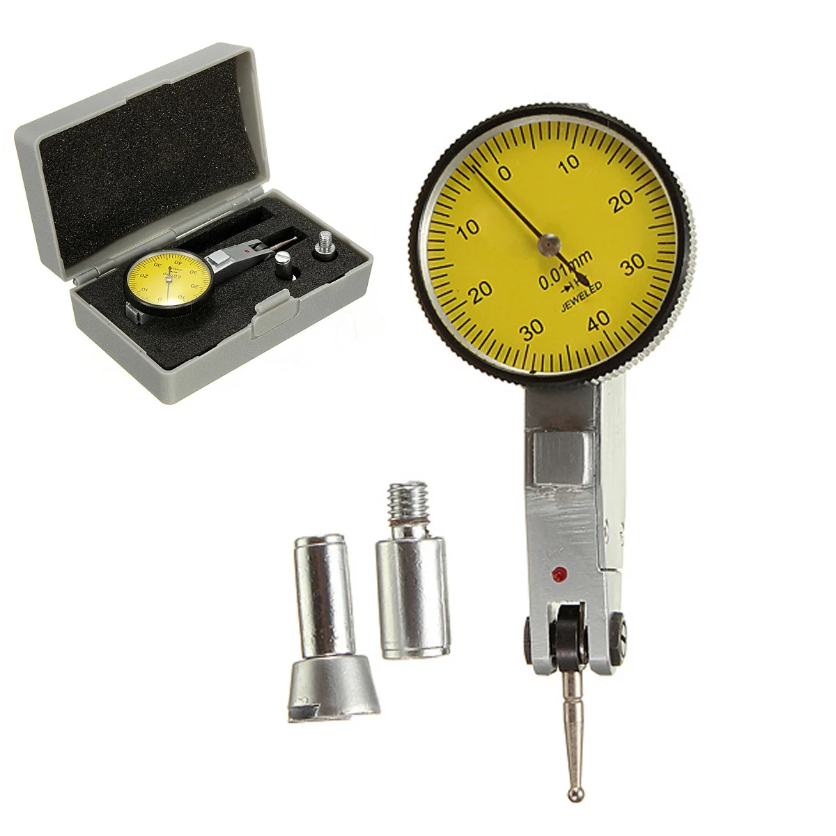 

With Dovetail rails Dial Indicator Dial Test Indicator Precision Metric 0-0.8mm/0.01mm Dial Test Indicator Dial Test Gauge