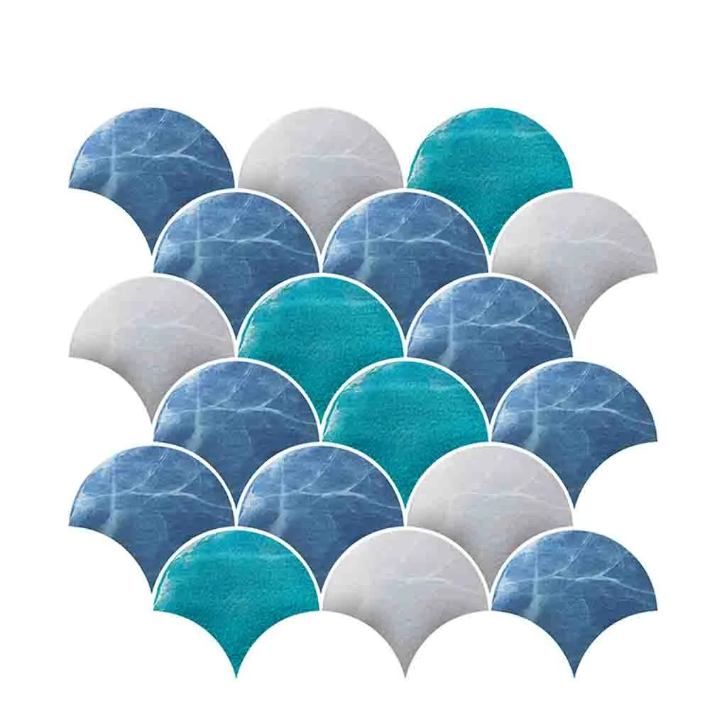 

2019 New HOT sale Fish scale Adhesive Tile Art Wall Decal Sticker DIY Kitchen Bathroom Decor home decoration dropship 4L