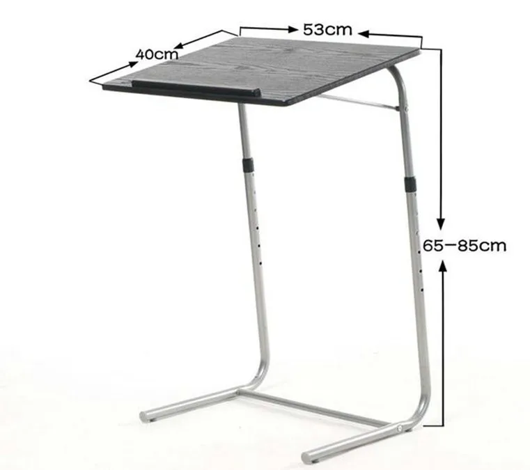 Black Portable Laptop Folding Table Modern Adjustable Computer