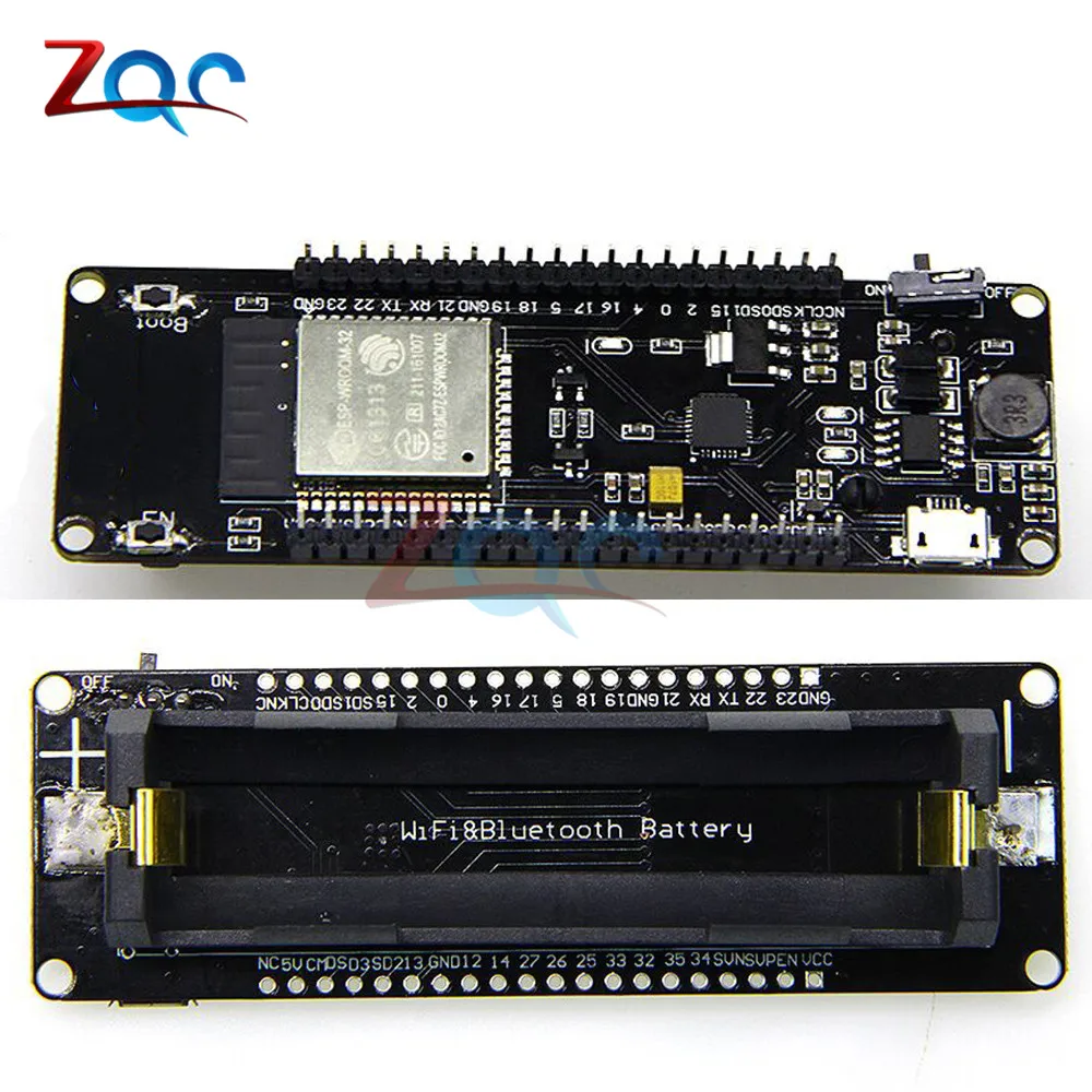 

ESP32 ESP-32S For WeMos WiFi Wireless Bluetooth Development Board CP2102 CP2104 Module With 18650 Battery shield Case For Lua