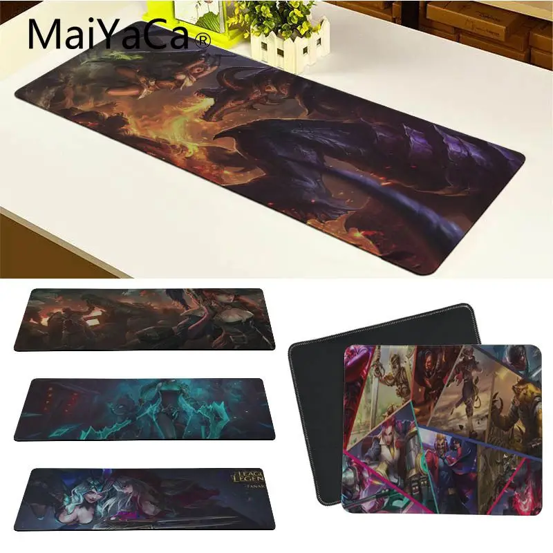 

MaiYaCa Boy Gift Pad Stocked League of Legends LOL Rubber Mouse Pad More Thicker and Edge Locking for Laptop Desktop Computer