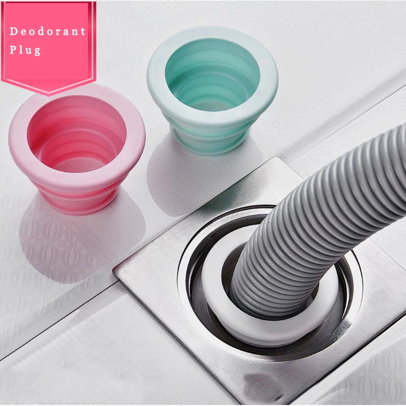 

Bathroom Drain Telescopic Pipe Deodorant Rubber Sealing Ring Washing Machine Pool Sewer Floor Drain Insect Proof Sealing Plug