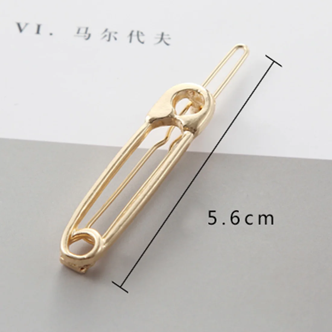 Pin Design Hair Clips Fashion Gold Silver Color Hair Jewelry For Baby Girls Women Gifts