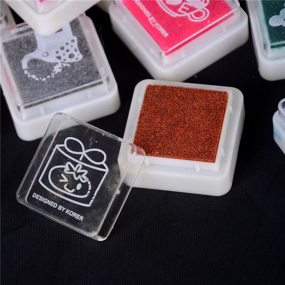 24 Color Ink Pads Children Fingerprint Picture Finger Painting Stamp