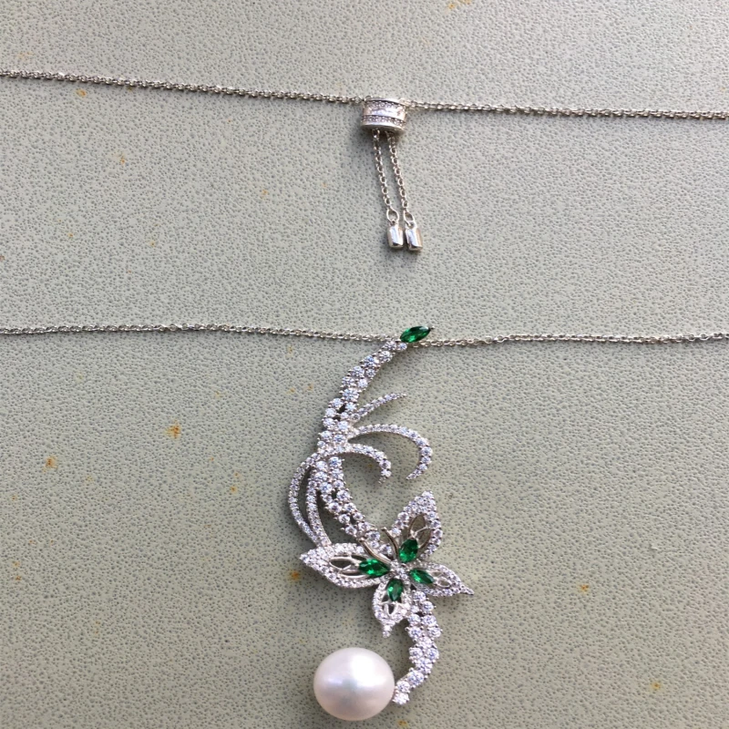

S925 Sterling Silver Inlay Zircon Butterfly Necklace Fashion Fits Monaco Jewelry with Ladies Party Gift
