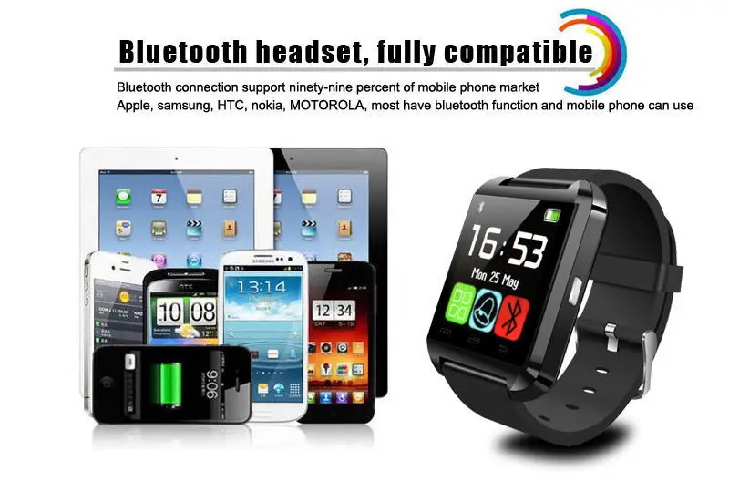 Горячая U8 Bluetooth Смарт часы наручные часы Smartwatch с монитором сна Удаленная камера для IPhone samsung смартфон