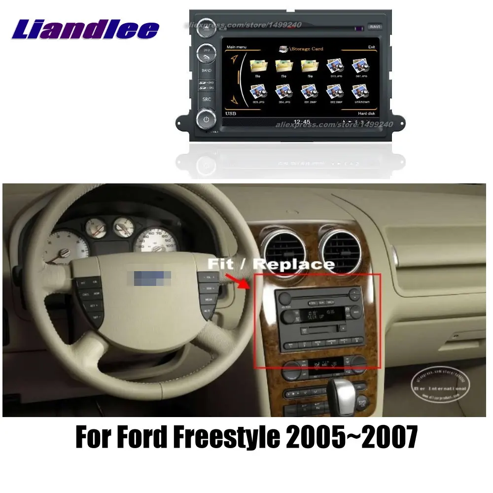 Us 257 4 28 Off Liandlee 2 Din Car Android For Ford Freestyle 2005 2007 Radio Gps Maps Map Navigation Player Hd Screen Bt Wifi Media System In