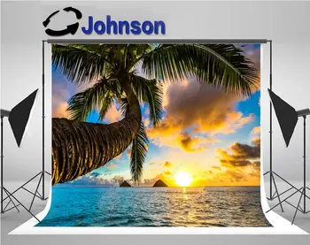 

hawaii Lanikai Kailua Sunrise photo studio background Vinyl cloth High quality Computer print wall backdrops