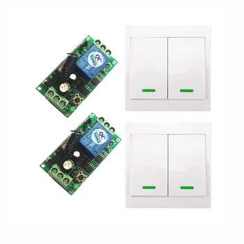 

Remote Control Switch DC12V Receiver 2*Wall Transmitter Wireless Power Switch 315MHZ Radio Controlled Switch Relay