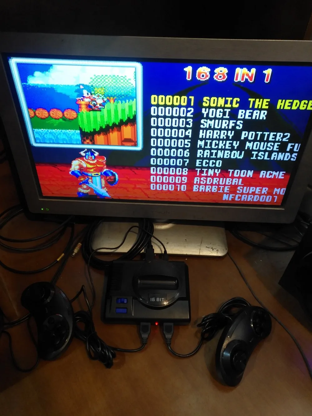 Новинка HDMI Ретро Мини ТВ Видео игровая консоль для 16 битных игр Sega MegaDrive с 168 различными встроенными играми два геймпада