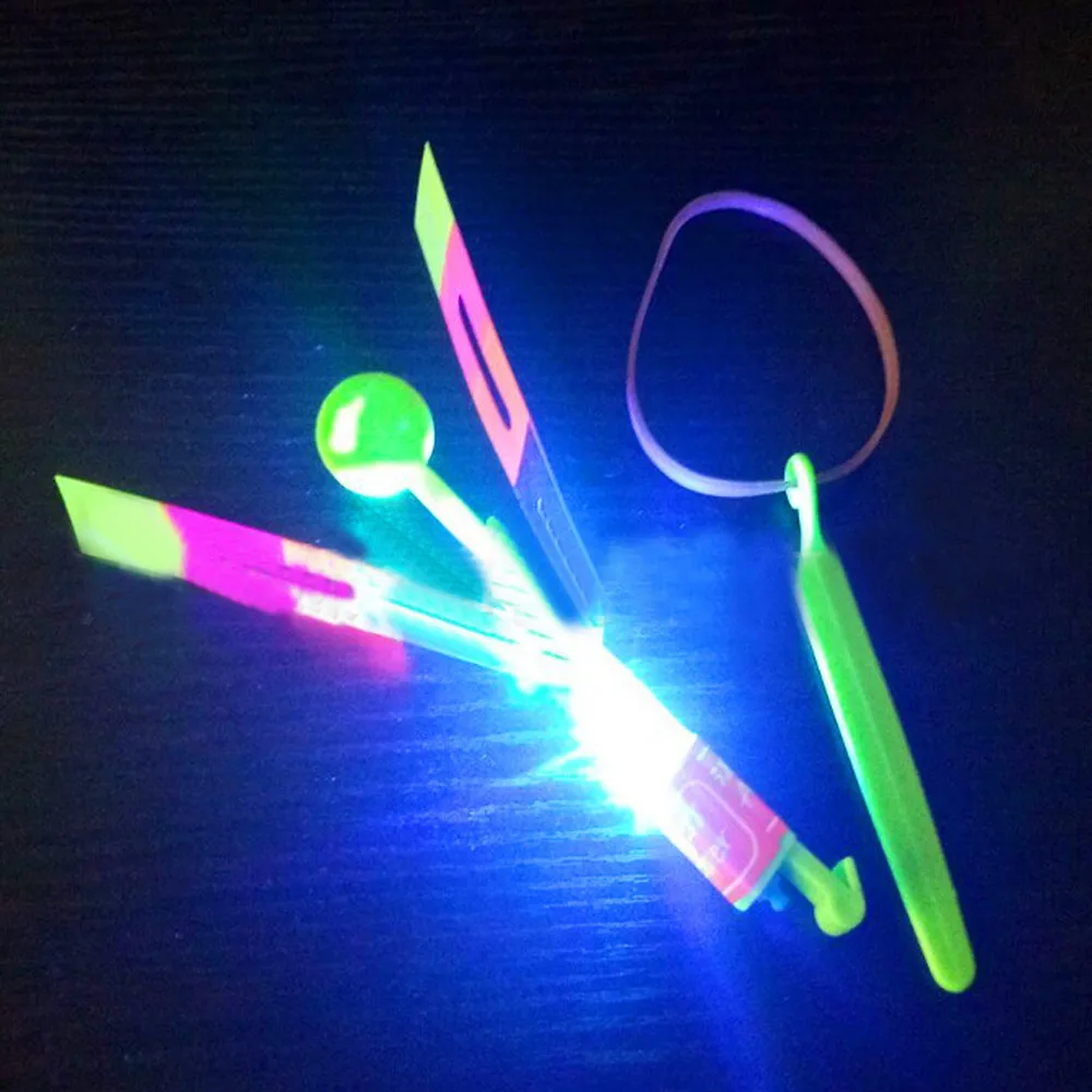 MUQGEW Горячая 4 шт. светодиодный мерцающий свет стрекоза светящиеся для вечерние игрушки для детей светящийся бамбуковый вертолет мигающие подарки