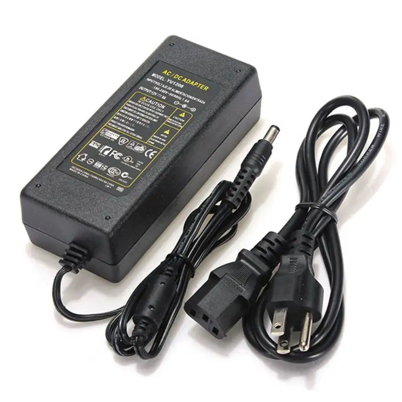 

96W US/AU/UK/EU Plug LED Driver Power Supply 8A Transformer Adapter Charger For LED Strip Light AC110-240V To 12V