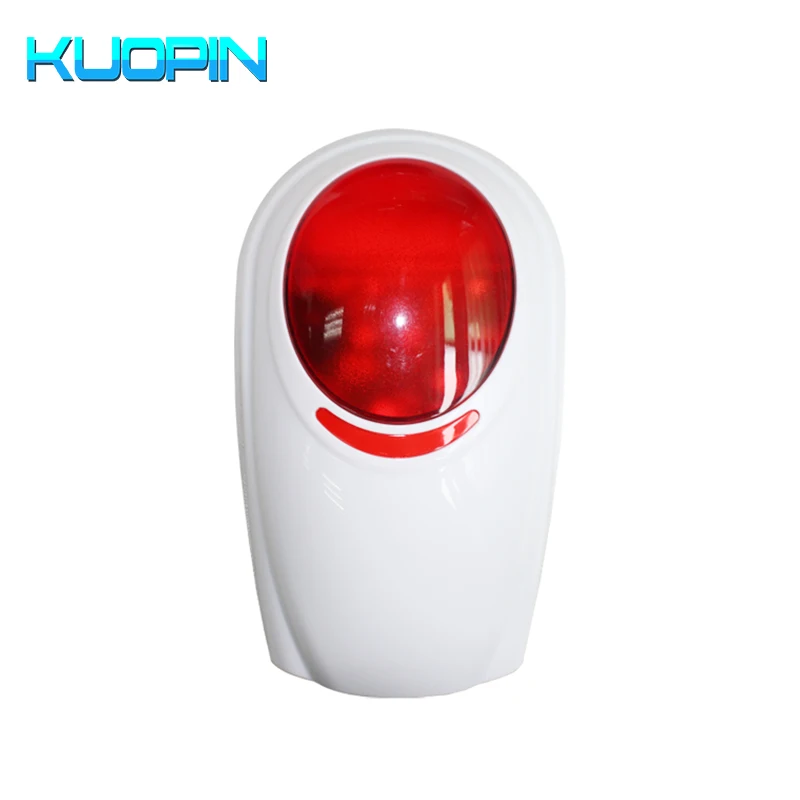 

Outdoor Wireless Strobe Siren 433HMz Frequency For Home Security GSM Alarm Systems Threaten Thieves 120dB Sound Flash Siren