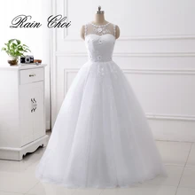 White Wedding Dress vestido de noiva Appliques Bridal Gowns Ball Gowns Ivory Wedding Gowns 2017
