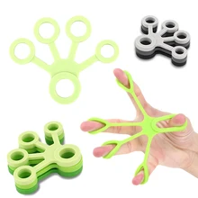 Silicone Hand Resistance Band 6 Color Five Fingers Hand Grip Strengthener Strength Trainer Fingers Exerciser Power