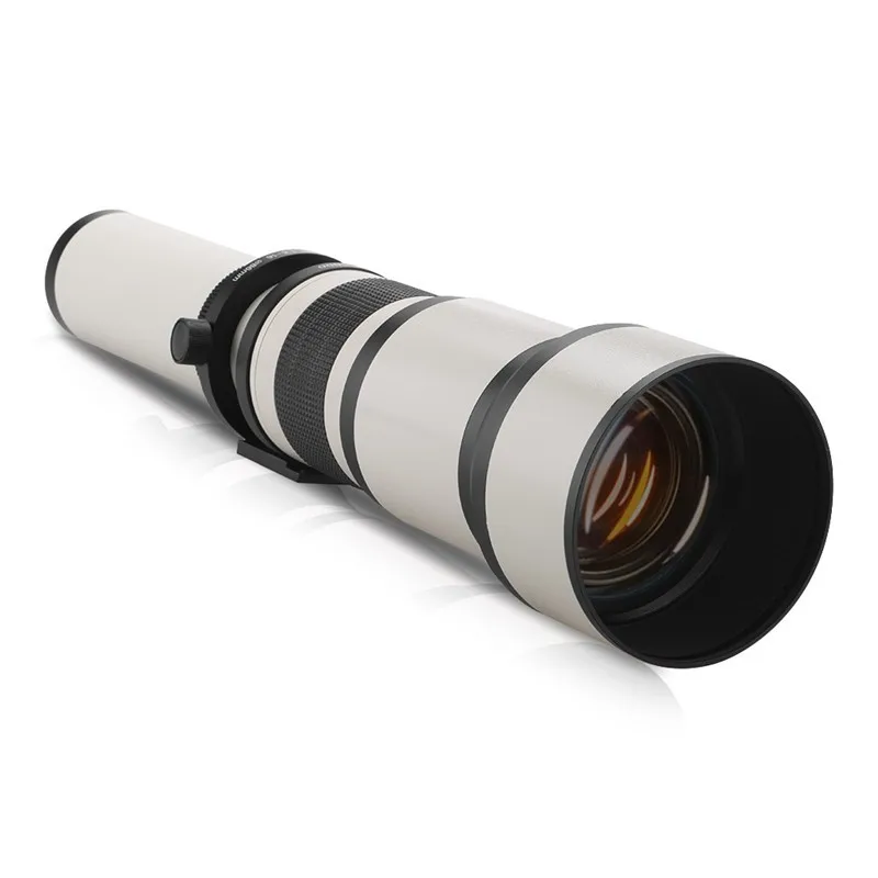 Lightdow 650-1300mm F8.0-F16 Super Telephoto Manual Zoom Lens+T2-AI for Canon Nikon Sony Pentax DSLR Camera