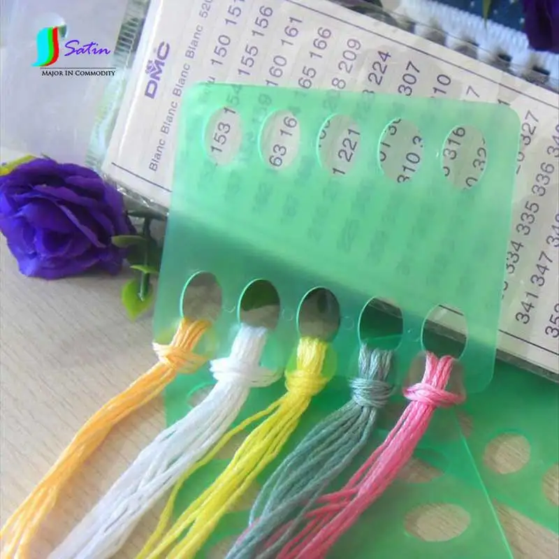 6 Pcs Floss Embroidery Convenient Thread Organizer Cross Stitch Threading Board Supply Wire Clamp Plastic