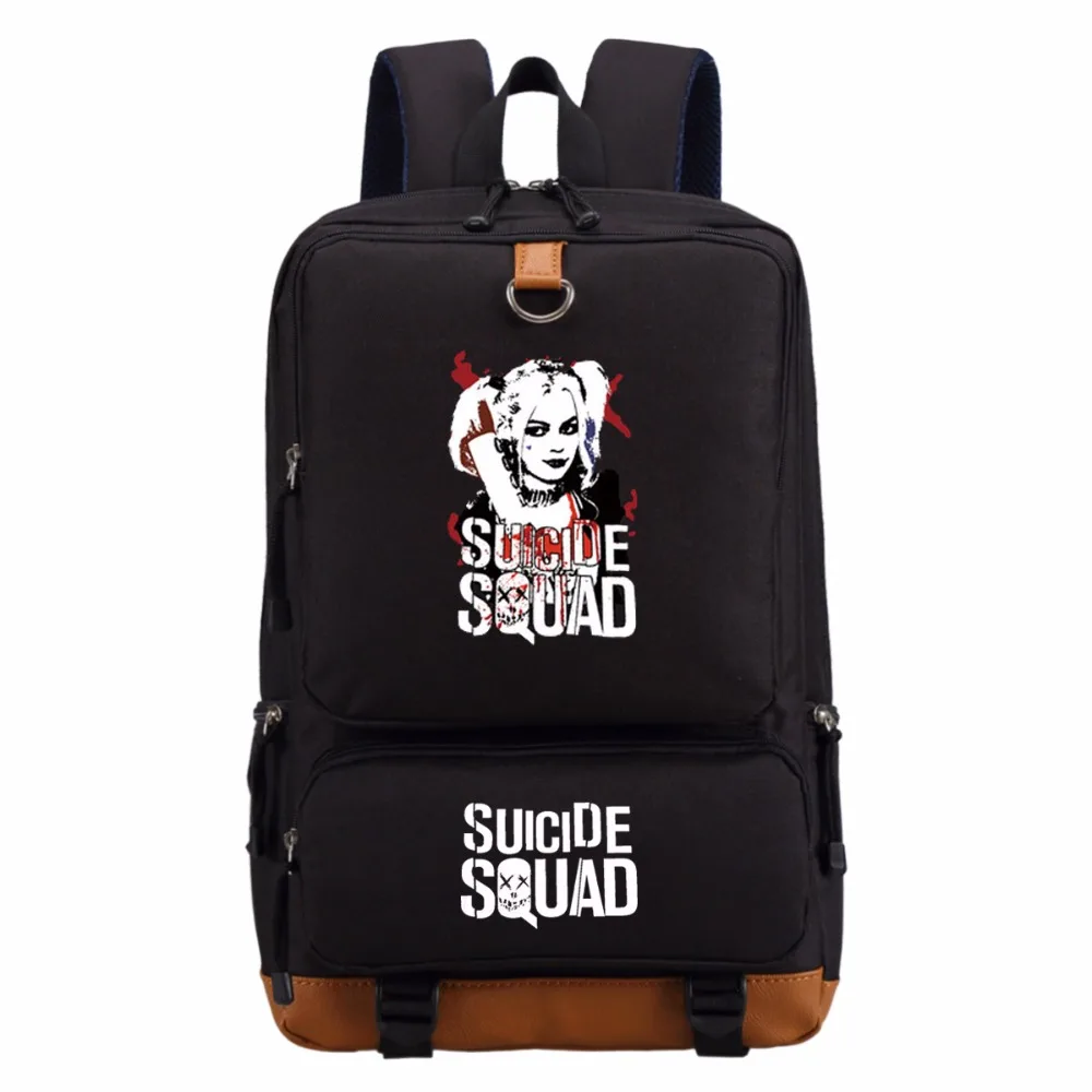 WISHOT Suicide Squad Harley Quinn backpack casual backpack teenagers