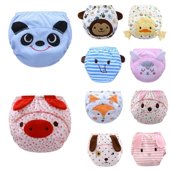 

2pc/lot Boys Girls Underwear Kids Underpants Children Infant Nappy Cloth Diapers Baby Nappy