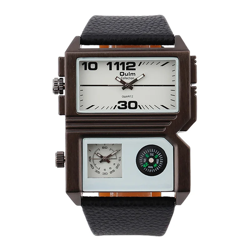 

Retro Men's Watch Compass Quartz Wristwatches Fashion Casual Rectangular Watches Sale