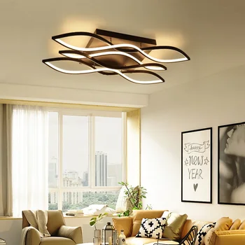 

Coffee Color Modern Led Ceiling Lights For Living Room Bedroom Study Room Home Deco Ceiling Lamp In White Finish