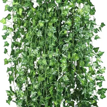 12 x artificial plants of vine false flowers ivy hanging garland for the wedding party Home Bar Garden Wall decoration Outdoor 1