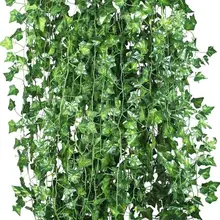 12 x plantas artificiales de vid, flores falsas, guirnalda de hiedra colgante para el hogar, fiesta, boda, Bar, decoración de paredes de jardín al aire libre