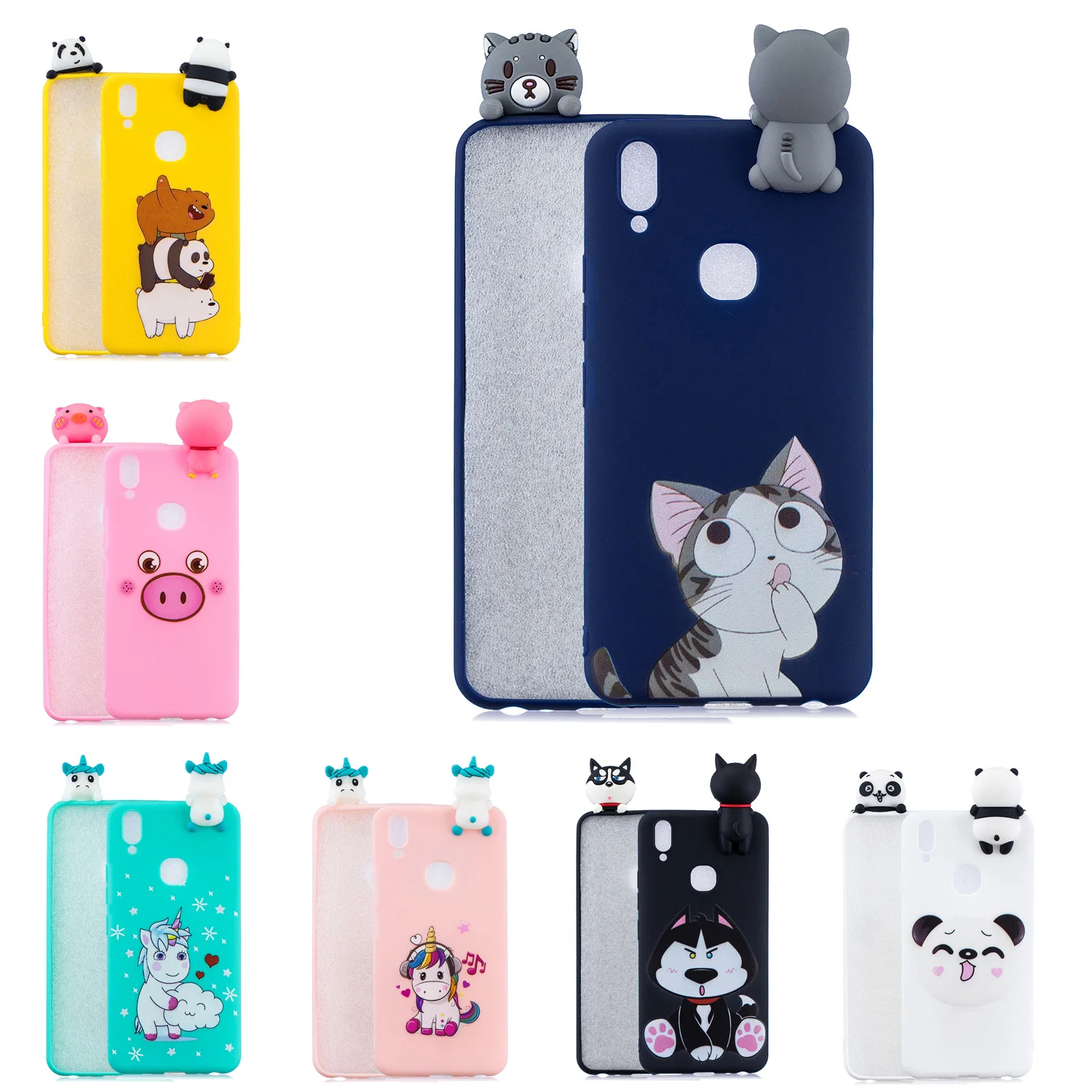 

3D Soft Silicone TPU Case For Samsung A30 Lovely Pattern Cartoon Case on For Samsung Galaxy M10 M20 A30 A40 A50 A70 Cover Coque