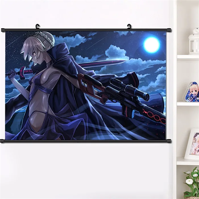 Японская игра-аниме Fate/stay night Saber Alter FGO настенный Свиток Плакат манга настенные подвесные плакаты украшение дома 40*60 см - Цвет: J