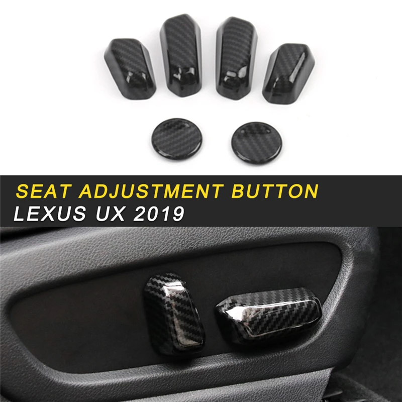 

Seat Adjustment Button Switch Panel Cover Trim Frame Sticker Interior Accessories for Lexus UX 2019 Car Styling