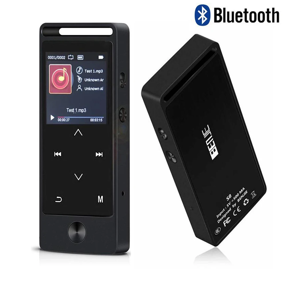 Новейший BENJIE S8 сенсорный ключ Bluetooth MP3 плеер 8 Гб Высокое качество звука начальный уровень без потерь Музыкальный плеер с fm-радио