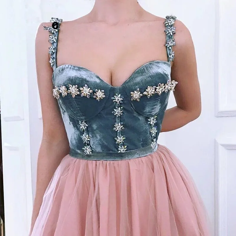 New-Arrival-Velvet-Tulle-Pink-evening-dresses-2019-Arabic-Party-dress-evening-gown-Dubai-Kaftan-Formal (2)