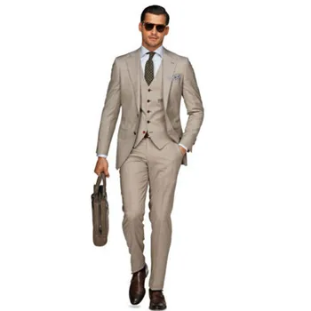 

Fashionable men's suit Wedding 3 Piece Wedding Groom Tuxedos Men's Party Suits Groomsman Best Man Formal Tuxedo