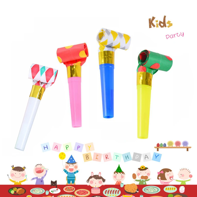 

20Pcs Children's Birthday Party Noise Makers Color Blowouts Festival Funny Prop Pinata Toys Kids Party Favors Gift Horn Whistle