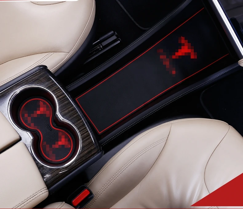 Для TESLA MODELS MODEL S 2014 2018 резиновый коврик для двери Противоскользящий чашки