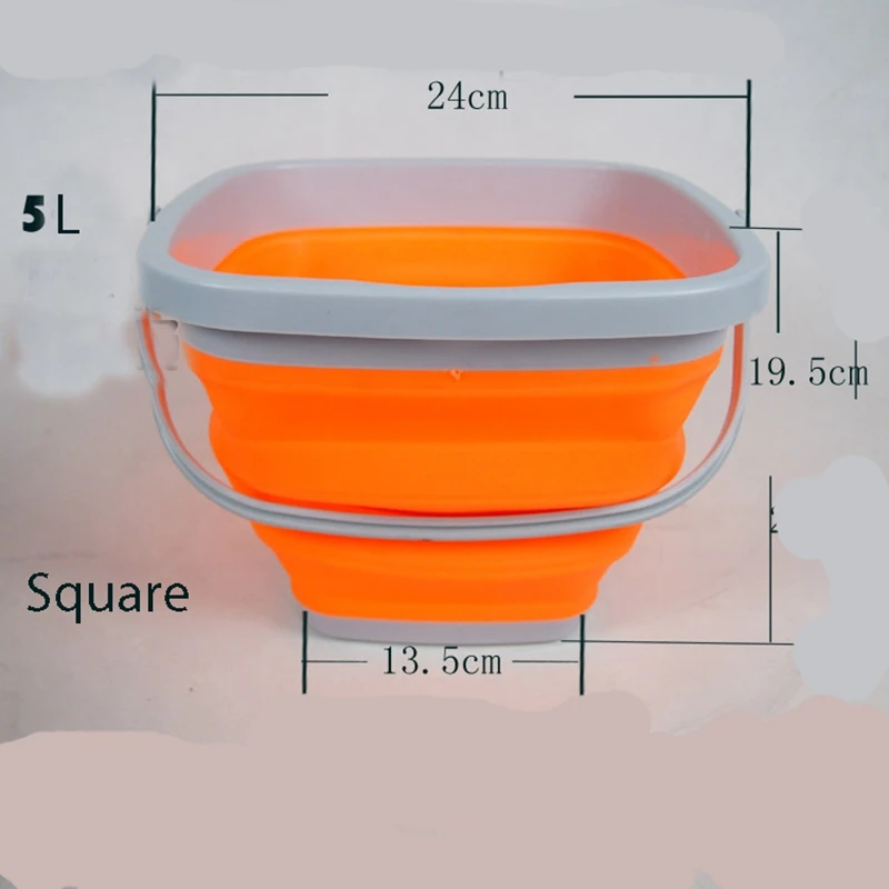5/10L Портативный EVA Силиконовый круглый/квадратный рыболовные принадлежности Инструменты сильный складной выдвижной утолщаются ведро для воды