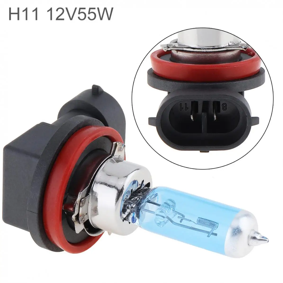 12V H11 5000K 55W белый светильник супер яркая Автомобильная ксеноновая галогенная