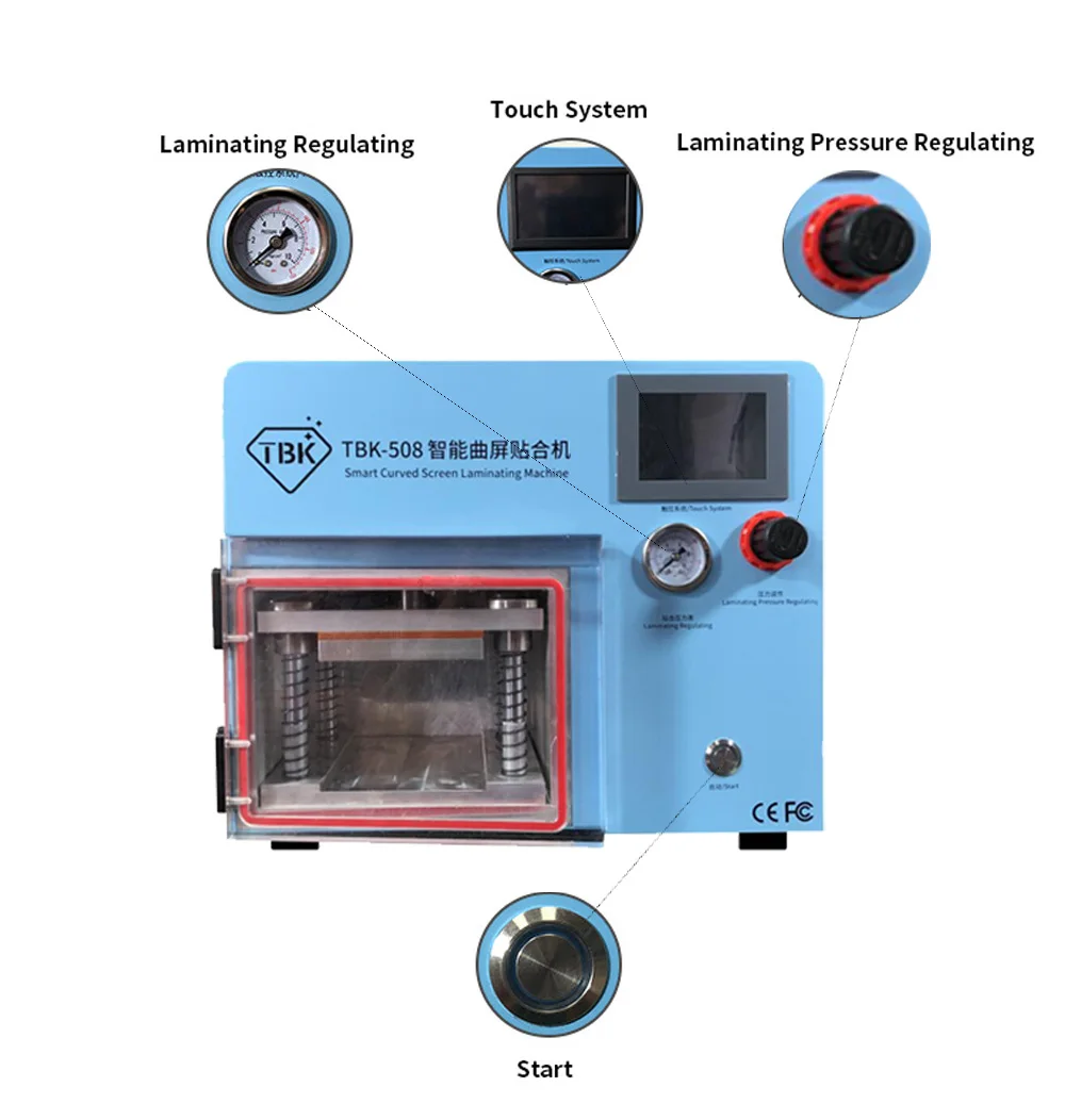 TBK-508 машина для ламинирования и снятия пузырьков с изогнутым экраном, машина для ламинирования ЖК-краев для samcung S6 S7 S8 Edge screen с пресс-форм