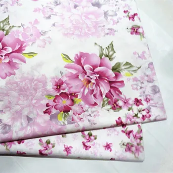 

Printed Flower Baby Cotton Quilting Fabric by meter for DIY Sewing Bed Sheet Dress making cotton fabric