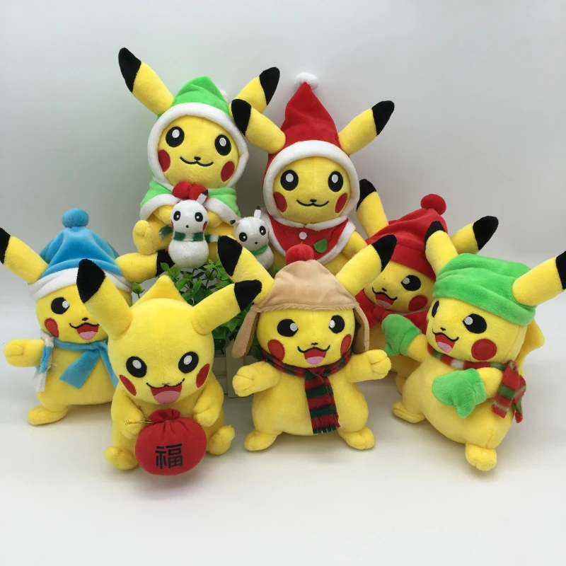 New Pikachu Cosplay Plush Toys for Children Christmas Gift Toy 7 Style
