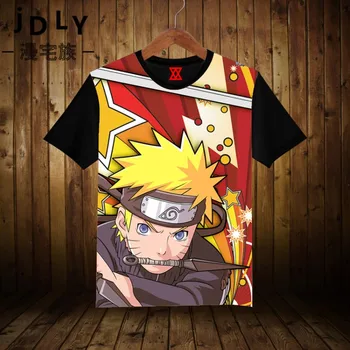 

Free shipping Tops Anime NARUTO COSPLAY Tees Summer Short-Sleeved T-shirt Men and Women Casual Fashion Full-Color T-shirt