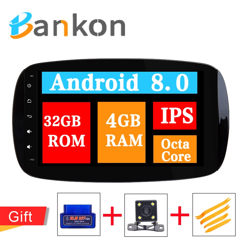 

Octa Core Android 8.0 32GB ROM Car Multimedia Navigation For Mercedes Benz SMART 2016- Car Radio No DVD GPS Player Wifi OBD TPMS