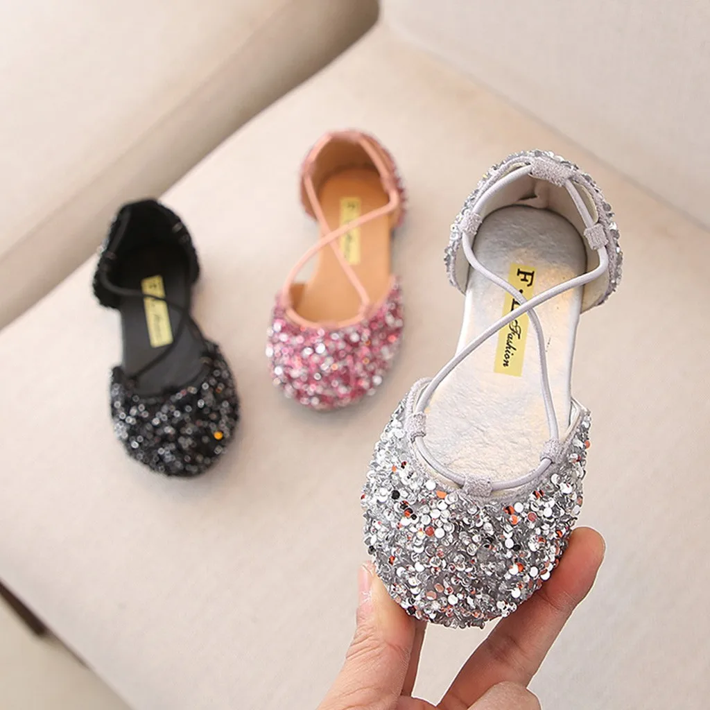 MUQGEW; летняя обувь для маленьких девочек; изящная элегантная обувь принцессы с блестками; Chaussures; босоножки; блестящая обувь для малышей