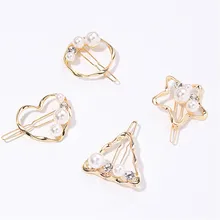 1 шт. прекрасный полый металлический зажим для волос с жемчугом, металлические заколки для волос, заколки для волос, аксессуары для укладки волос для женщин и девочек