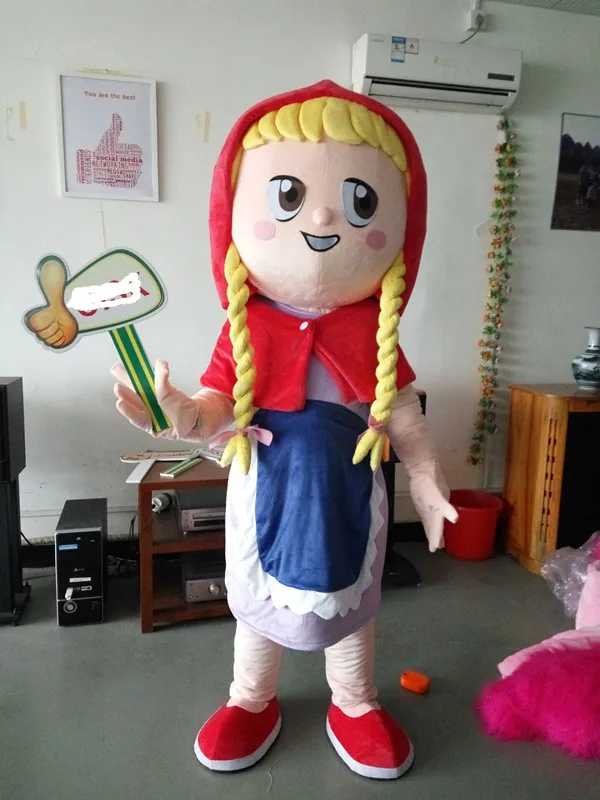 Ohlees настоящая фотография RedRidingHood Красная шапочка мультяшный персонаж талисман