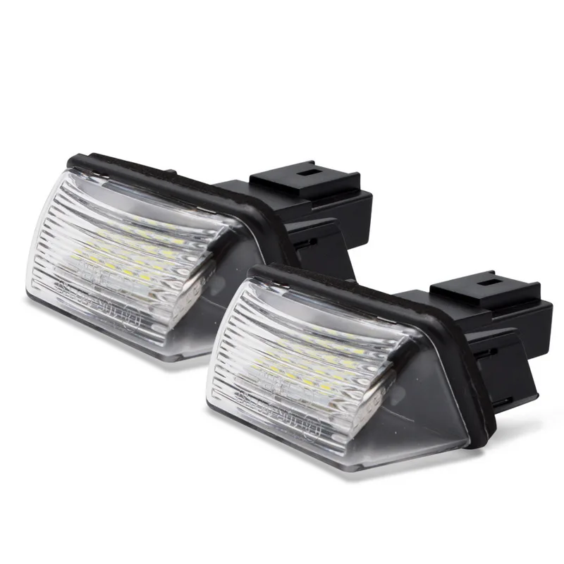 Safego 2 шт. 3 Вт Светодиодная подсветка для номерного знака 18 SMD 3014 автомобильное