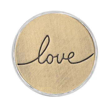 

Vocheng Ginger Snap Love Script Bronze Snap Charms 18mm Vn-1804