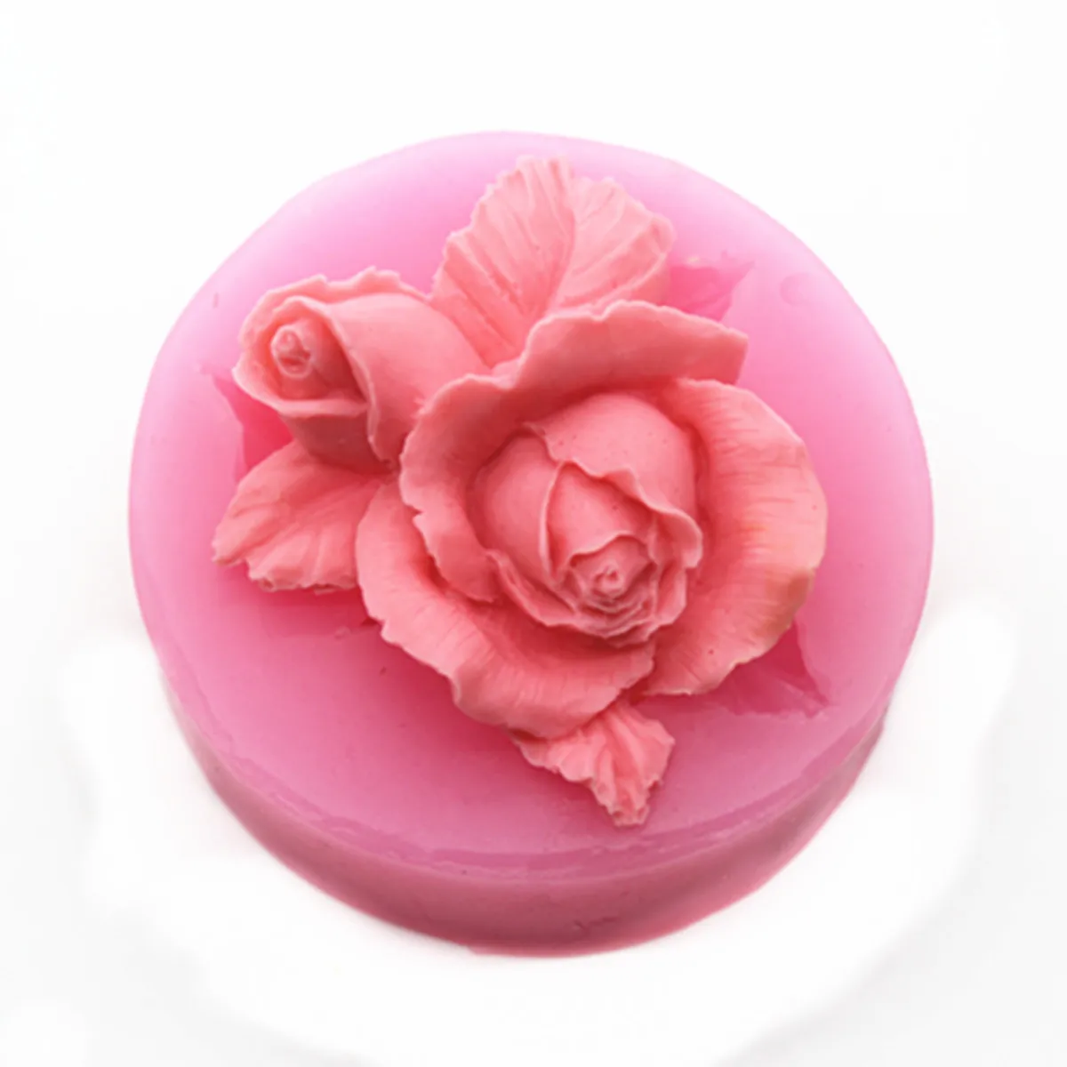 3D розы торт плесень шоколад силиконовые формы мыла для мыловарения