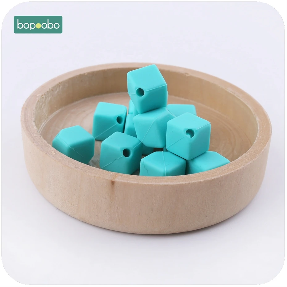 Bopobo силиконовая форма для кубиков-прорезывателей, Разноцветные 10 шт. 9 мм бусины, подарок для детей, сделай сам, прорезыватель, ожерелье, силикон для жевания, бусины для прорезывателей