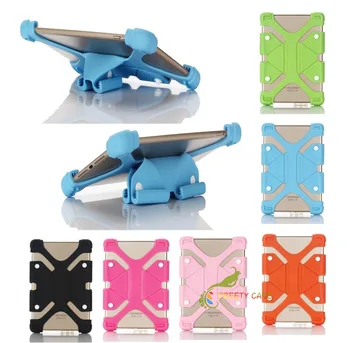 

AIBOULLY Shockproof Silicone Elastic Cover Case For NAVON Predator 7 Android 4.4 KitKat FEKETE Tablet pc Tablette Stands